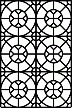 Panels Lattice Room Divider Seamless Design Free DXF File