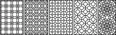 Panels Lattice Room Divider Seamless Designs Set Free DXF File