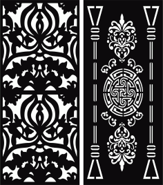 Panels Screen Room Divider Seamless Design Pattern For Laser Cutting Free DXF File