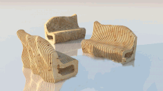 Parametric Sofa Sitting Cnc Free DXF File
