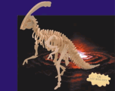 Parasaurolophus 3d Wooden Puzzle Free DXF File
