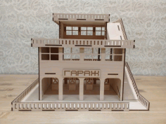 Parking House For Laser Cutting Free Vector File
