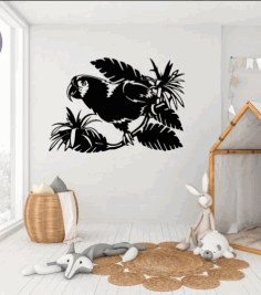 Parrot Wall Decor Free Vector File, Free Vectors File