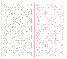Partition Screen Carved Pattern Free DXF File