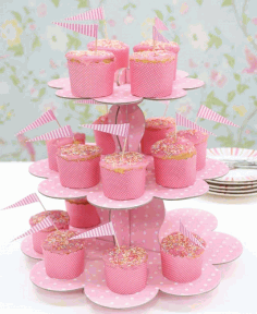 Party Cup Cake Stand For Laser Cutting Free Vector File