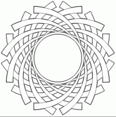 Pattern Design Decor Round Free DXF File
