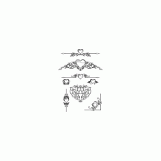 Pattern Design Set Free DXF File