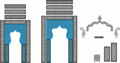 Pattern Screen Panel 1484 Free Vector File