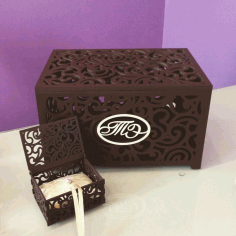 Patterned Ring Box Free DXF File
