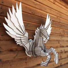 Pegasus Wall Decor Laser Cut Free Vector File