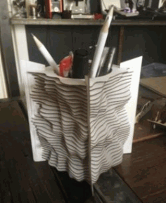 Pen Holder For Laser Cut Free Vector File