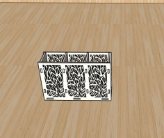 Pen Holder Wood Desk Storage Laser Cut Free Vector File