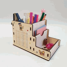 Pen Stand Stationery Organizer Laser Cut Free Vector File