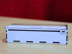 Pencil Case Wooden Pen Box Template 3mm Laser Cut Free DXF File