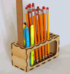 Pencil Holder Desktop Organizer Laser Cut Template Free DXF File