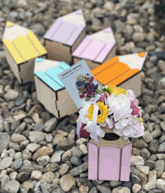 Pencil Shape Box Plywood 3mm Desk Organizer Laser Cut Free Vector File
