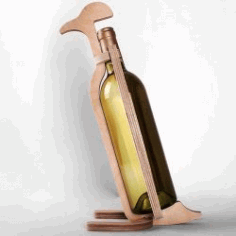 Penguin Bottle Holder For Laser Cut Cnc Free DXF File