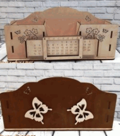 Perpetual Calendar Organizer 4mm For Laser Cut Cnc Free Vector File
