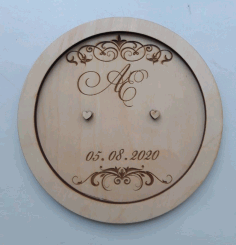 Personalised Ring Holder Engagement Ring Platter For Laser Cut Free Vector File, Free Vectors File