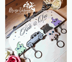 Personalized Key Holder For Laser Cut Free Vector File