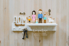 Personalized Key Rack For Laser Cutting Free Vector File