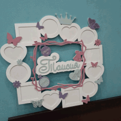 Photo Frame With Metric For Laser Cutting Free Vector File