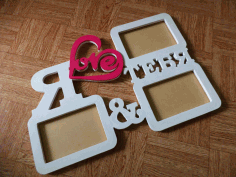 Picture Frame I Love You For Laser Cutting Free Vector File, Free Vectors File