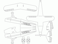 Plane 0p5mm 3d Puzzle Free DXF File
