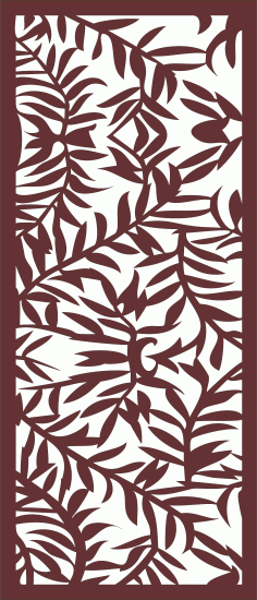 Plant Privacy Partition Indoor Panel Screen Room Divider Seamless Design For Laser Cutting Free DXF File