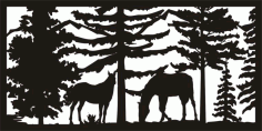 Plasma Cut Art Panel Free DXF File