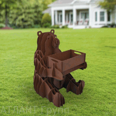 Plasma Cut Bbq Grill Bear 3d Free DXF File