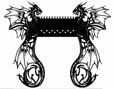 Plasma Cut Dragon Bbq Barbecue Grill Free DXF File