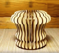 Plywood 3d Pencil Box Wood Pen Organizer Laser Cut Free Vector File