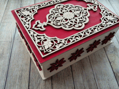 Plywood Decorative Gift Box For Laser Cutting Free Vector File