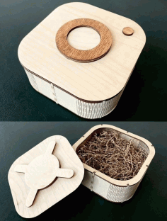 Plywood Instagram Sign Gift Box With Swivel Lid Lock 17x6cm Laser Cut Free Vector File, Free Vectors File