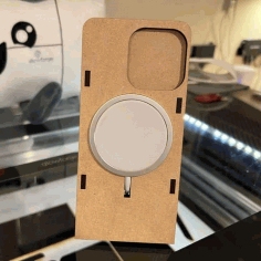 Plywood Iphone 13 Wireless Charging Stand Laser Cut Free Vector File, Free Vectors File