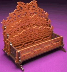 Plywood Laser Cut Basket Free DXF File