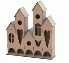 Plywood Tea House For Laser Cut Cnc Free Vector File