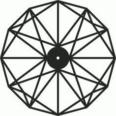 Polygon Wall Clock Free Vector File