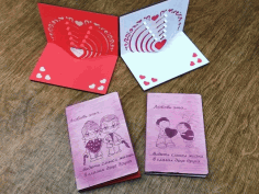 Postcards Drawings And Layouts 3 For Laser Cutting Free Vector File