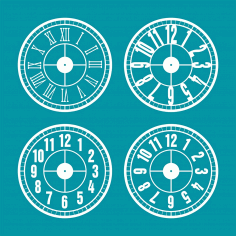 Printable Clock Faces Free DXF File
