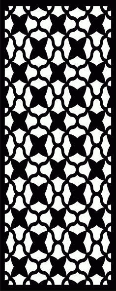 Privacy Floral Lattice Stencil Separator Indoor Outdoor Free DXF File