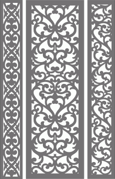 Privacy Lattice Separator Indoor Outdoor Designs Set Free DXF File
