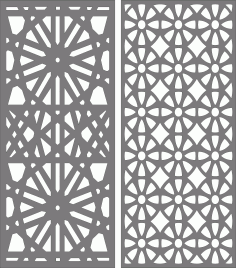 Privacy Partition Indoor Panel Decorative Room Divider Seamless For Laser Cutting Free DXF File