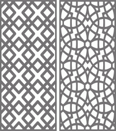 Privacy Partition Indoor Panel Decorative Room Divider Seamless Pattern For Laser Cutting Free DXF File