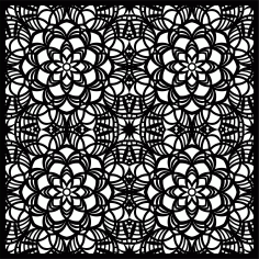 Privacy Partition Indoor Panel Floral Lattice Stencil Room Divider Free DXF File