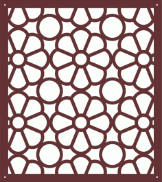 Privacy Partition Indoor Panel Jali Room Divider Free DXF File