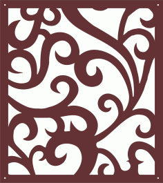 Privacy Partition Indoor Panel Jali Room Divider Seamless Design Pattern Free DXF File