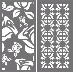 Privacy Partition Indoor Panel Lattice Design Patterns Set For Laser Cut Free Vector File, Free Vectors File