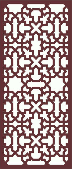 Privacy Partition Indoor Panel Lattice Room Divider Pattern Free DXF File